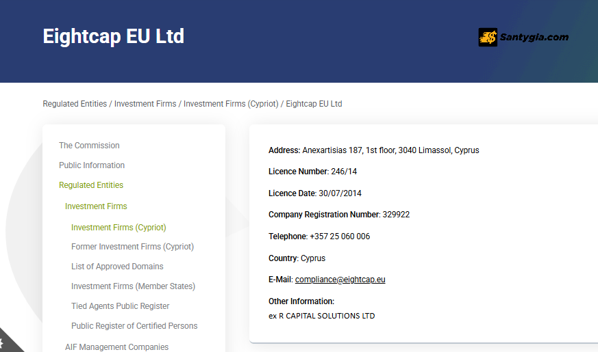 Thong tin phap ly san Eightcap