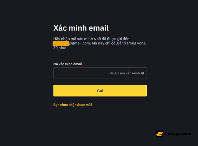 Nhap ma xac minh bao gom 6 so vao he thong