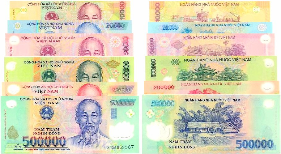 Cac menh gia tien Viet Nam hien nay 1