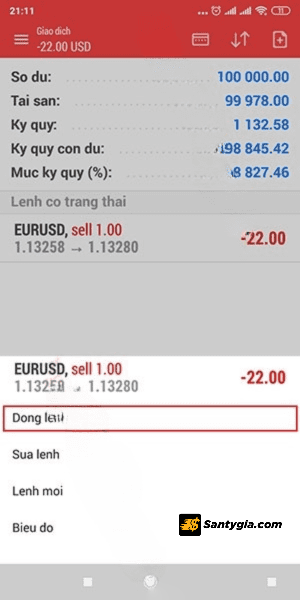 Cach dong hoac sua lenh tren MT5