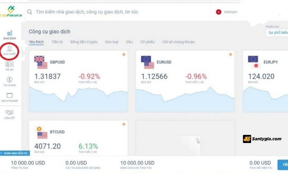 Huong dan cach Copy Trade san LiteFinance