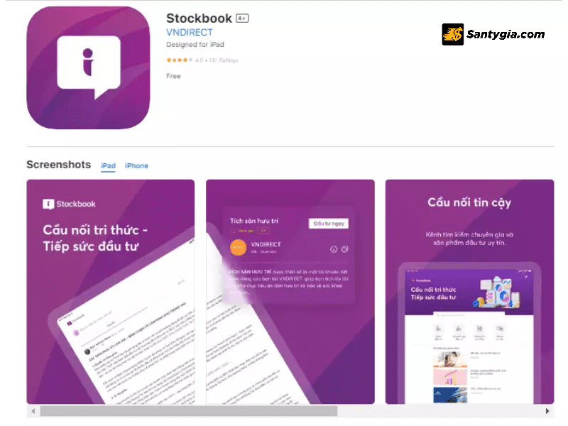 Stockbook la mot chuong trinh doc dao cung cap cho nguoi dung nhung tinh nang thong minh