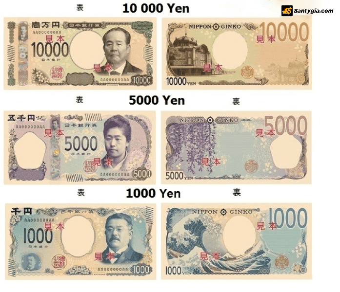 Cac menh gia tien giay JPY cua Nhat Ban