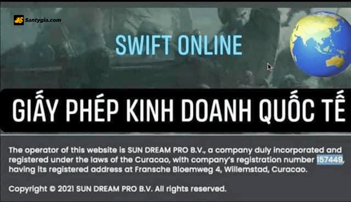 Giay phep kinh doanh quoc te cua san Swiftonline duoc cac Leader quang ba