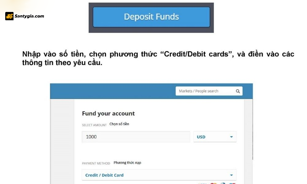 Nap tien bang the Visa tai eToro