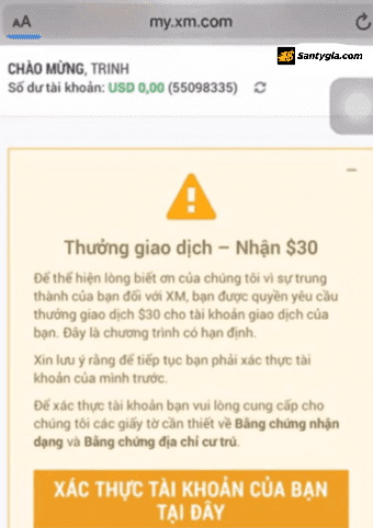 Xac nhan tai khoan XM 8