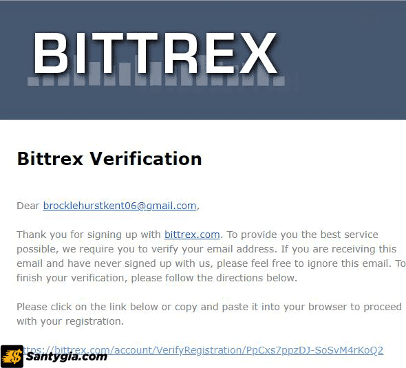 Hướng dẫn Verify Bittrex