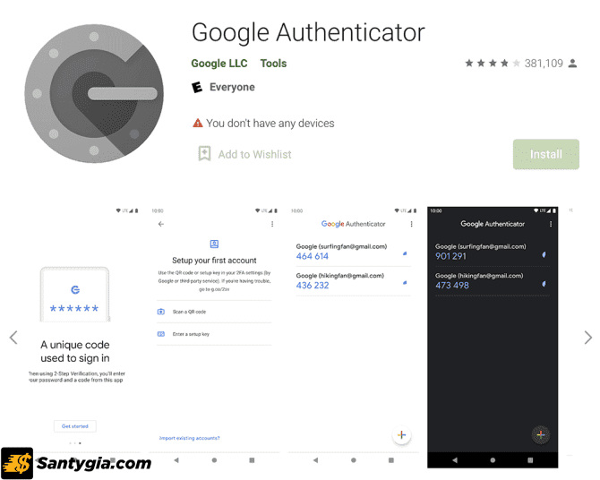 Tải phần mềm Google Authrnticator
