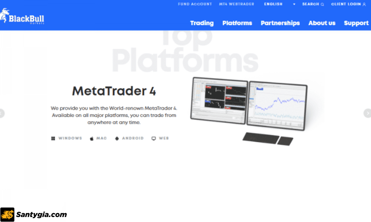 BlackBull Markets đa dạng nền tảng giao dịch