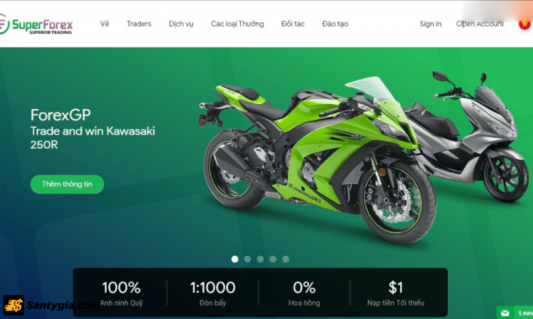 Danh mục sản phẩm đầu tư của sàn SuperForex đa dạng