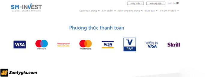 Hình thức nạp rút tiền