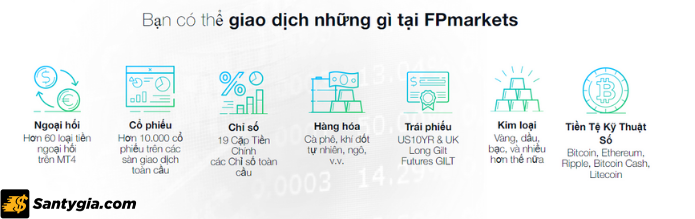 Sản phẩm giao dịch của sàn FP Markets