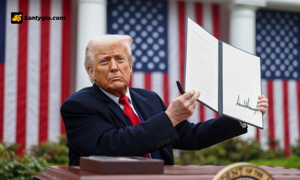 Trump da tan cong 14 doi tac thuong mai bang mot lan song canh bao thue quan moi